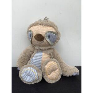 DEMDACO Blue Striped Oddball Sloth 11 inch Plush Children's Stuffed Figure Toy W